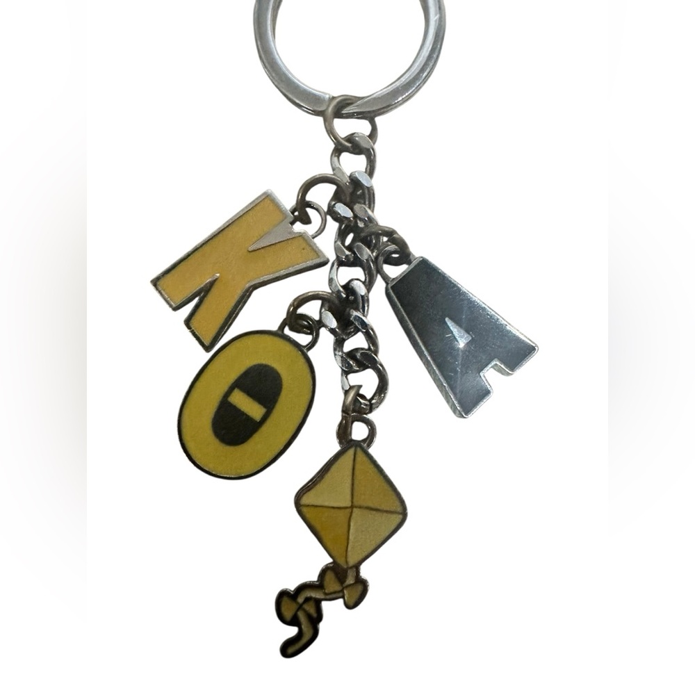 Alexandra & Co. Kappa Alpha Theta sorority bubble letters Keychain with Charms
